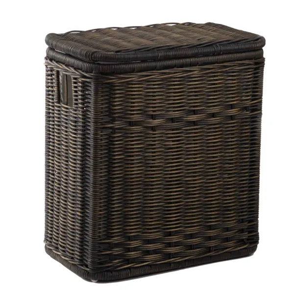 Compartment Wicker Laundry Hamper