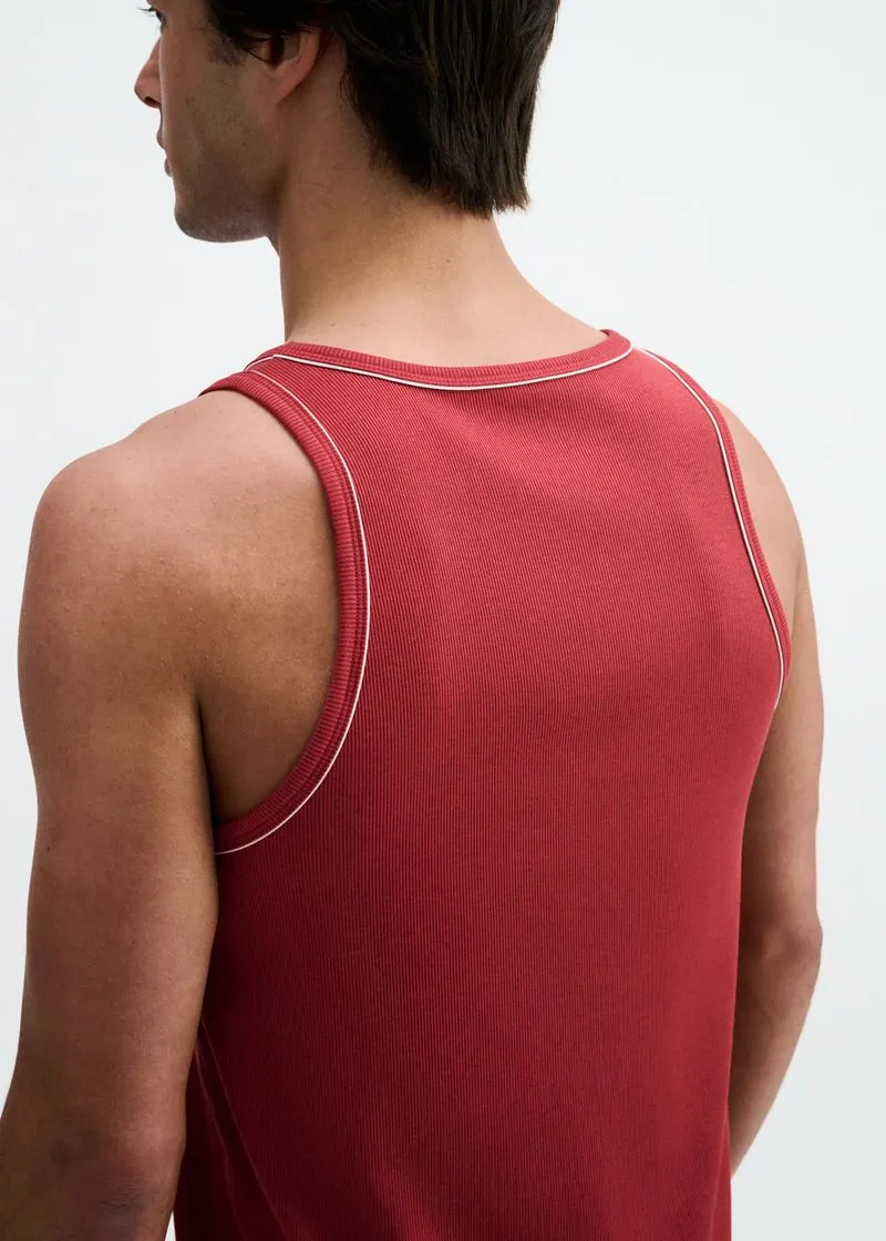 Smooth Ribbed Stretch Tank Top
