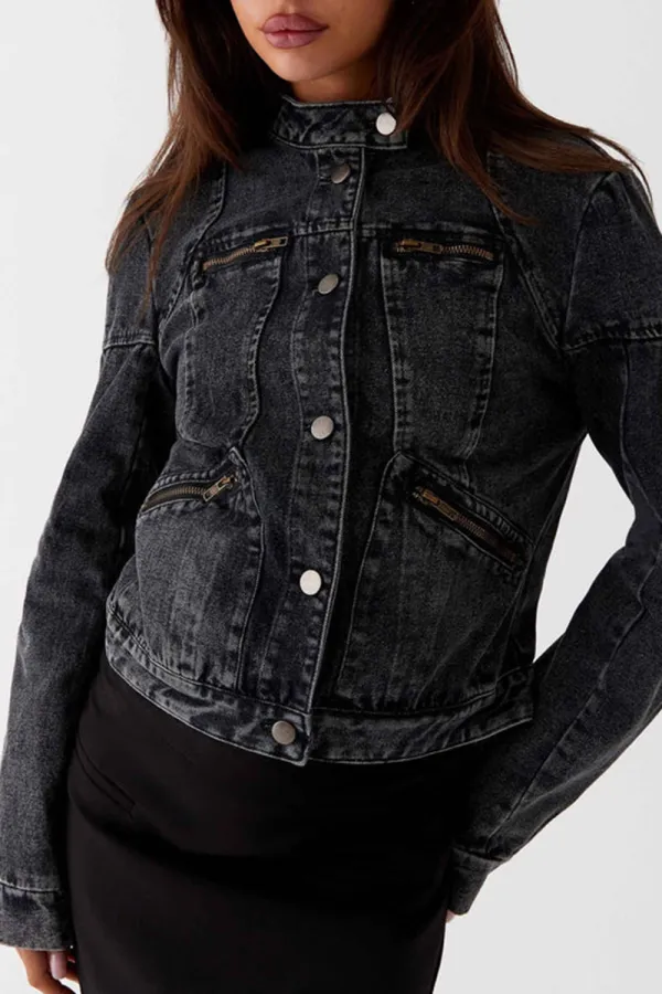 Denim Jacket - Charcoal
