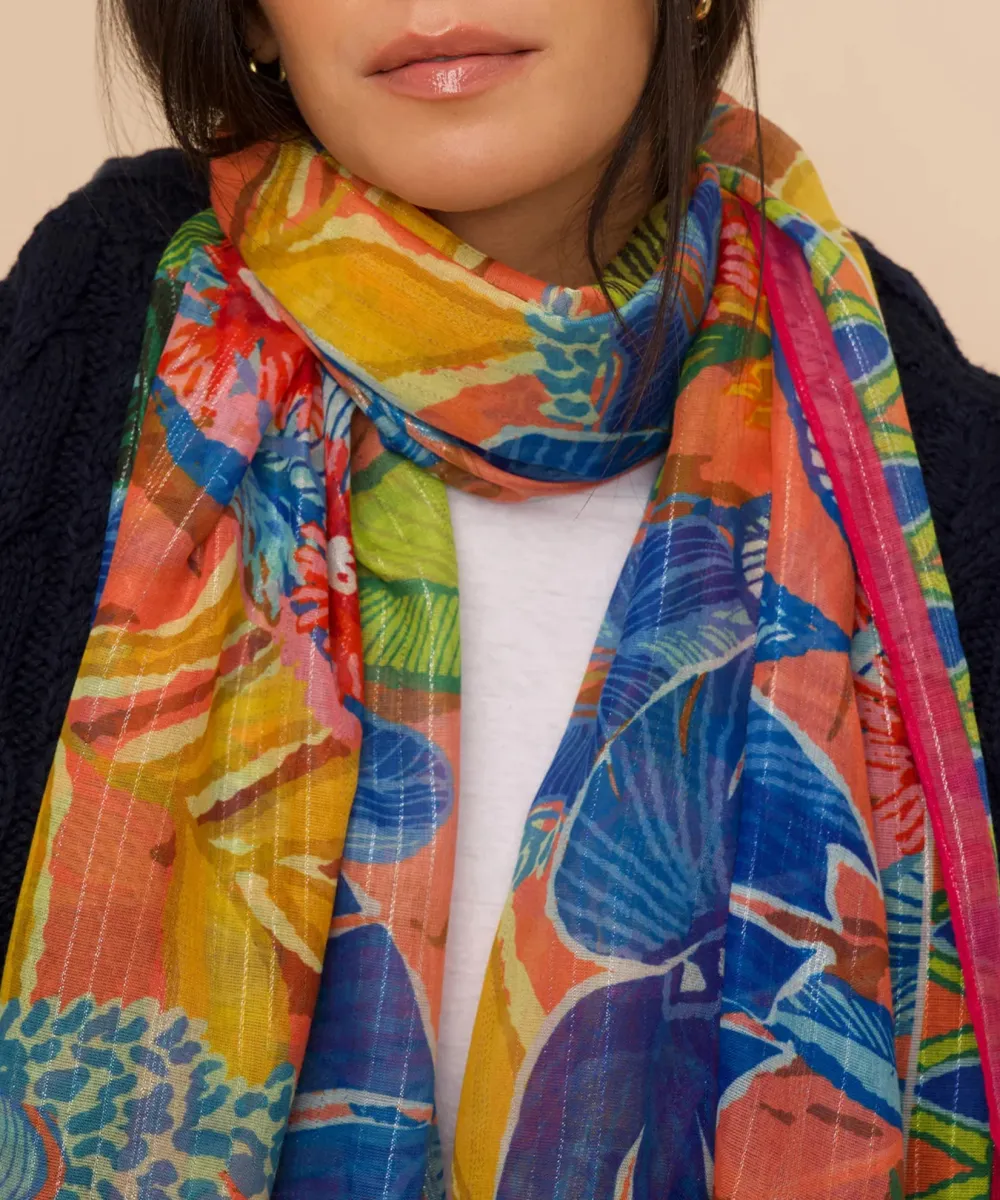 Art Graphic Casual Style Sarong Wrap