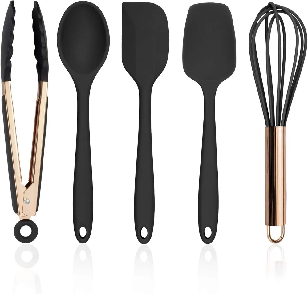 Silicone cooking utensils, 5-piece kitchen utensils set