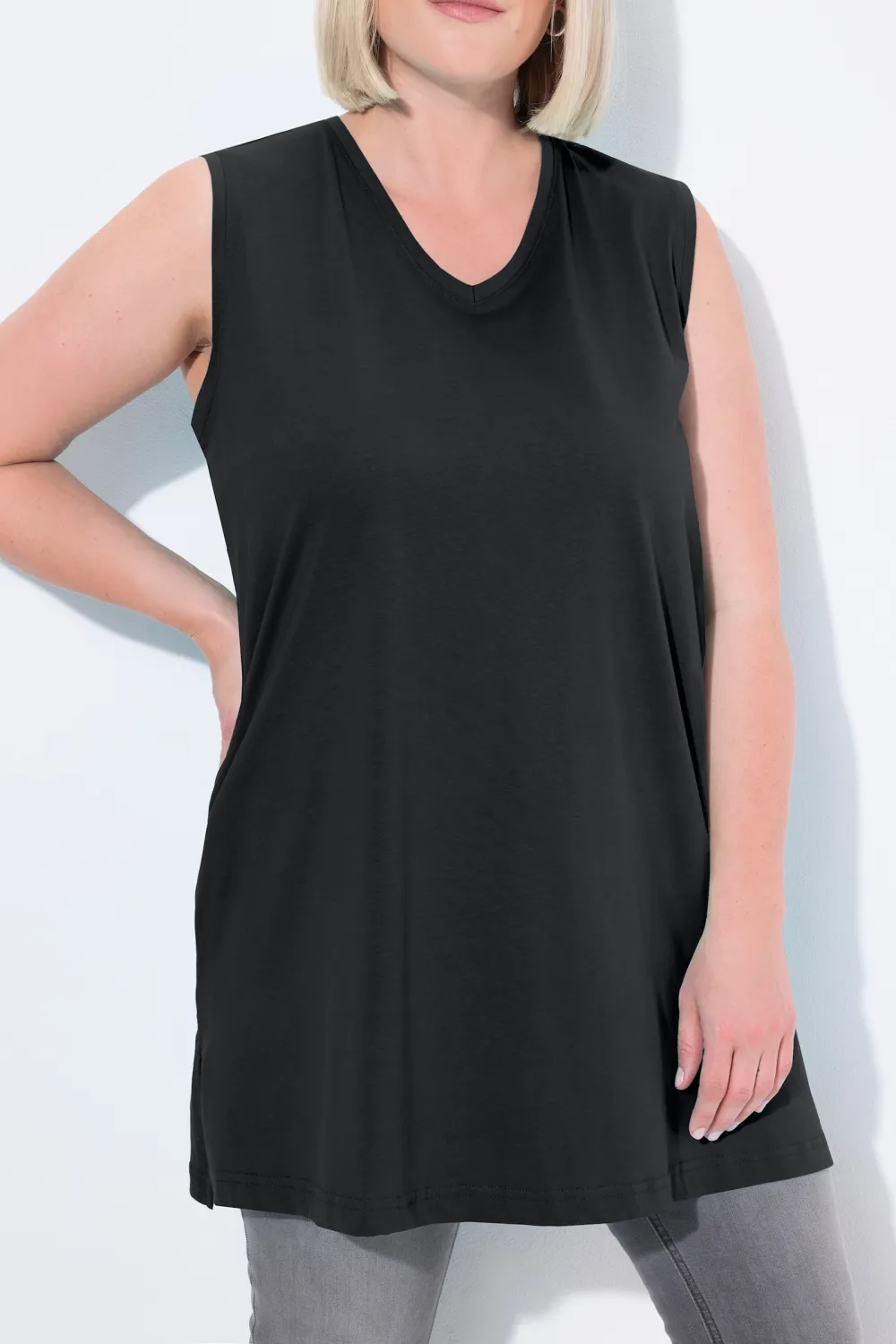 Solid Color Sleeveless T-Shirt