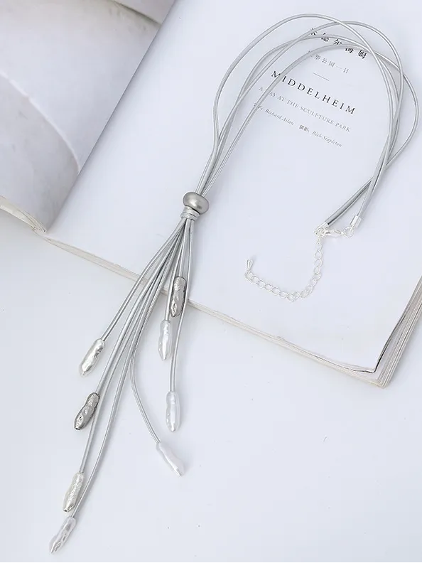 New European and American Retro High-quality Tassel Long Necklace