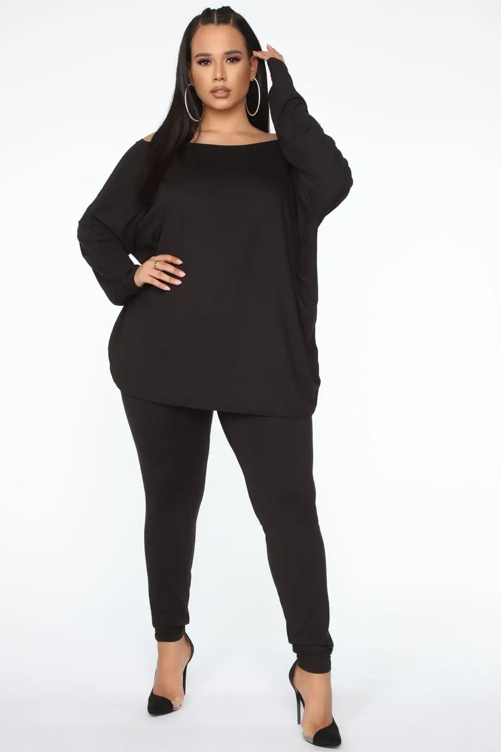 Don't Get This Twisted Pant Set - Black