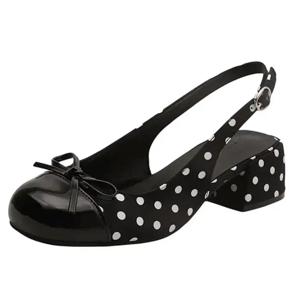 Princess Mood Polka Dot Slingback Sandals