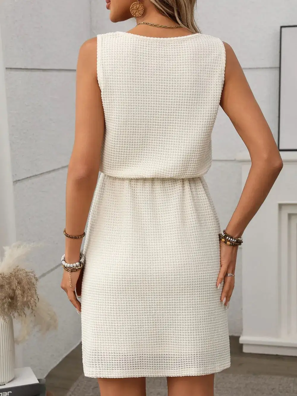 Soft Mini Drawstring Dress