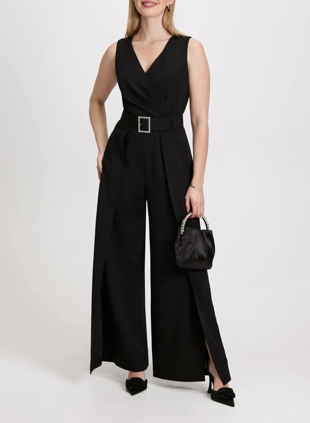 Breathable Chiffon Waist-Cinched Jumpsuit