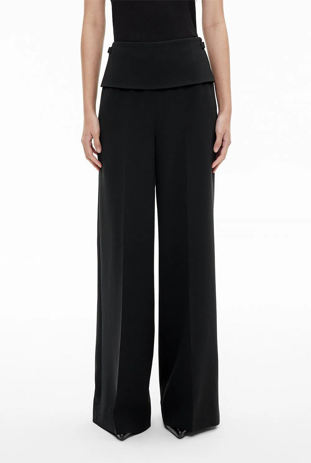 Relaxed Wide-Leg Pants With Pleats For Women