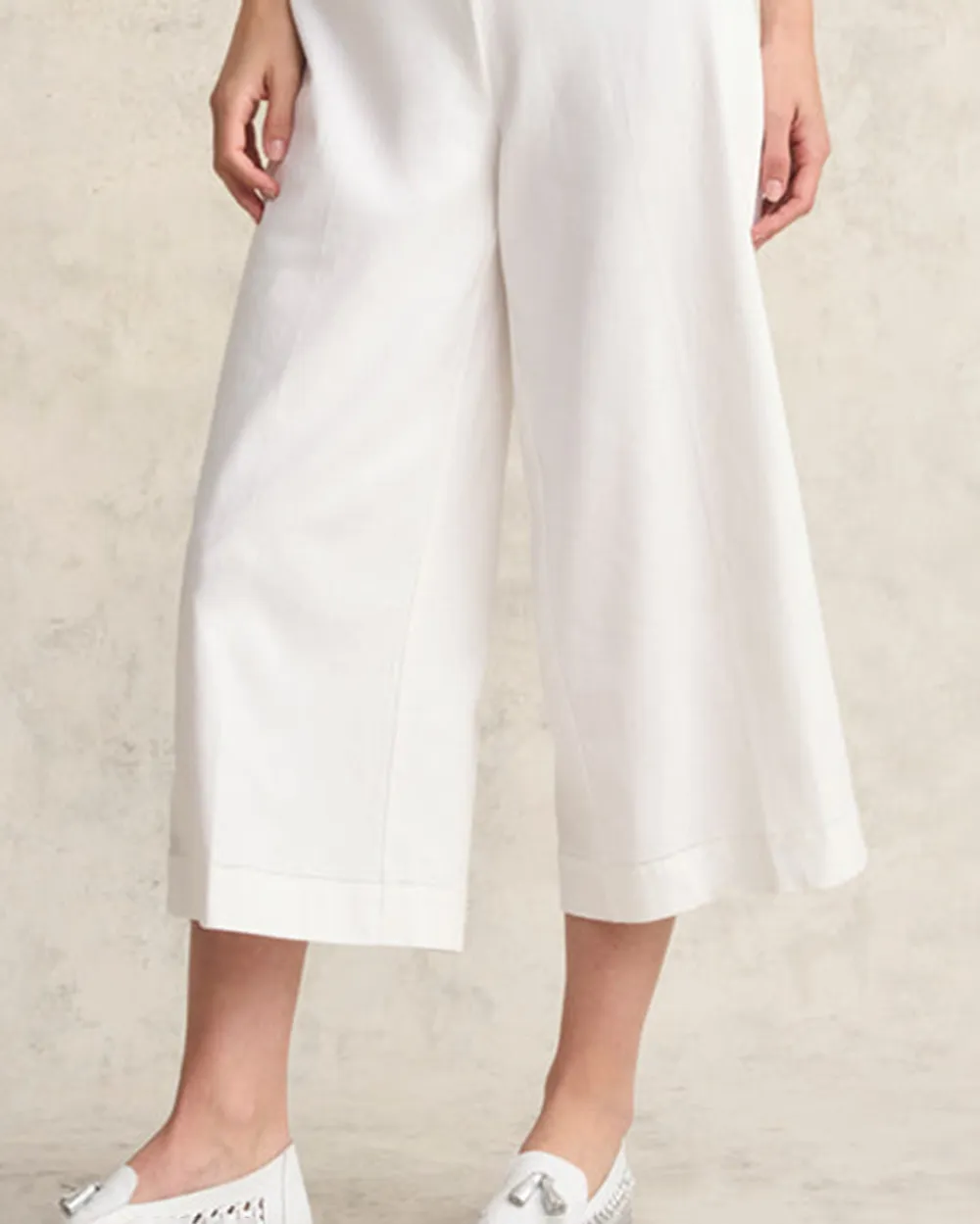 Linen Culotte - White