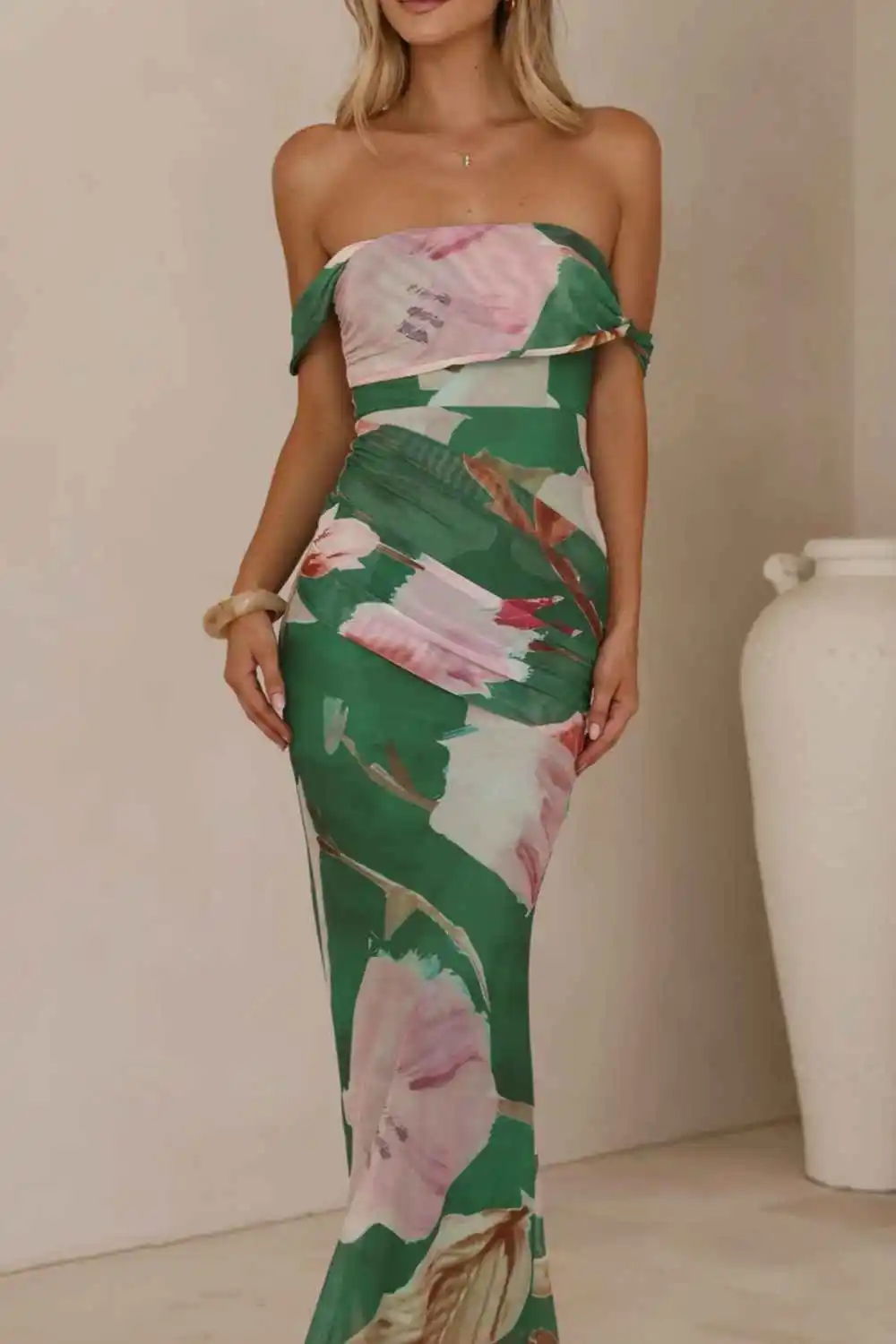 One Shoulder Maxi Dress