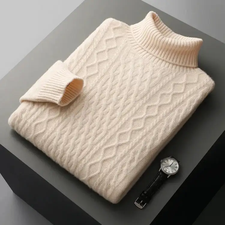 Merino Turtleneck Knit Sweater