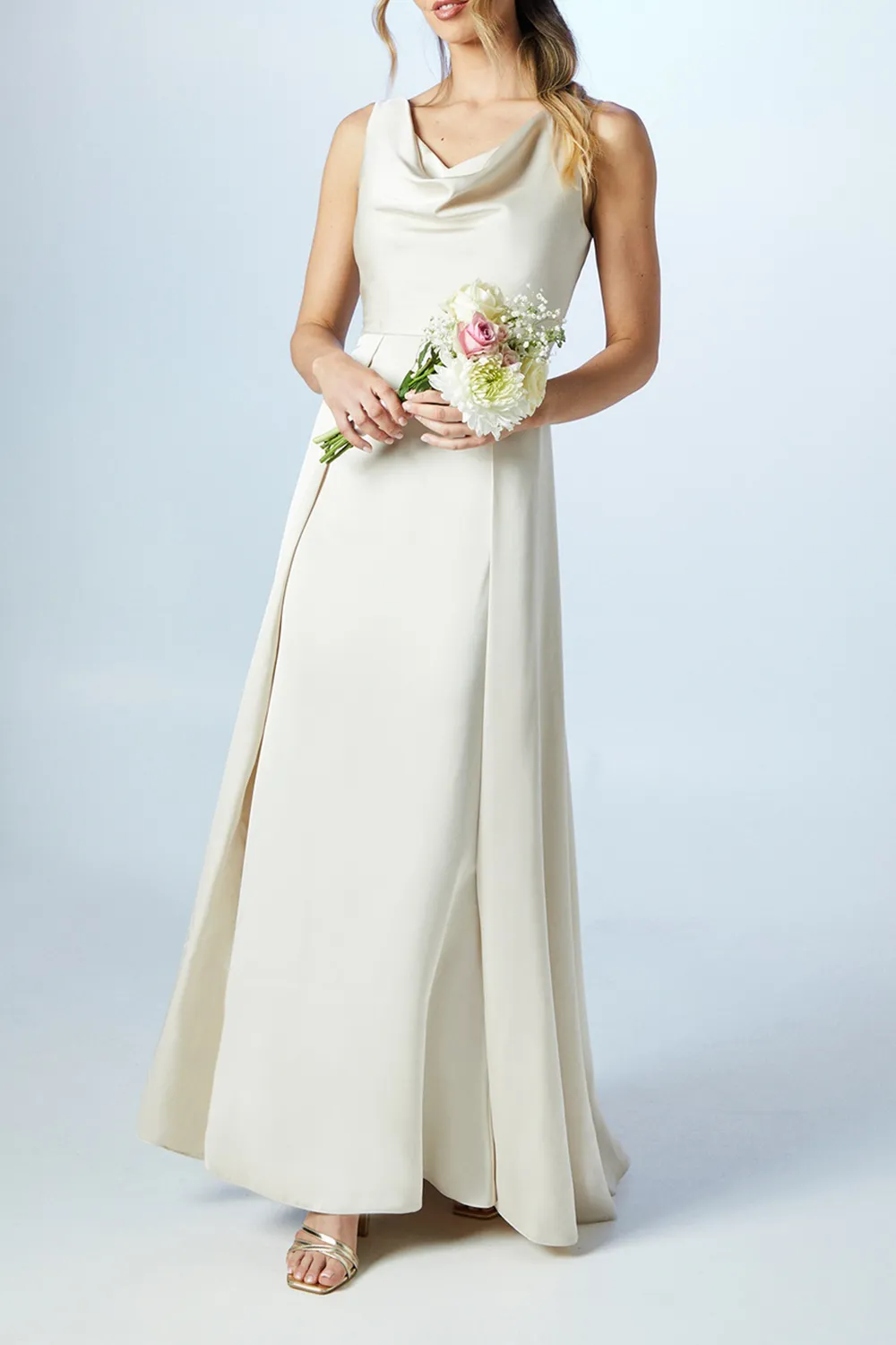 A-Line Satin Elegant Women's Dress