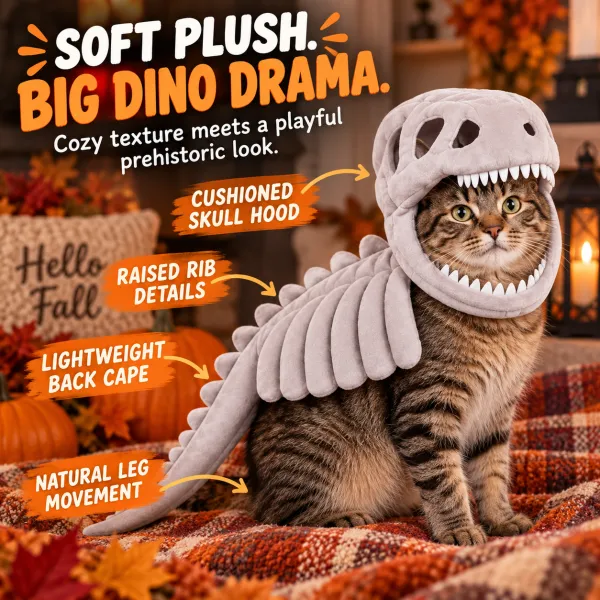 Pet Dinosaur Skeleton Costume