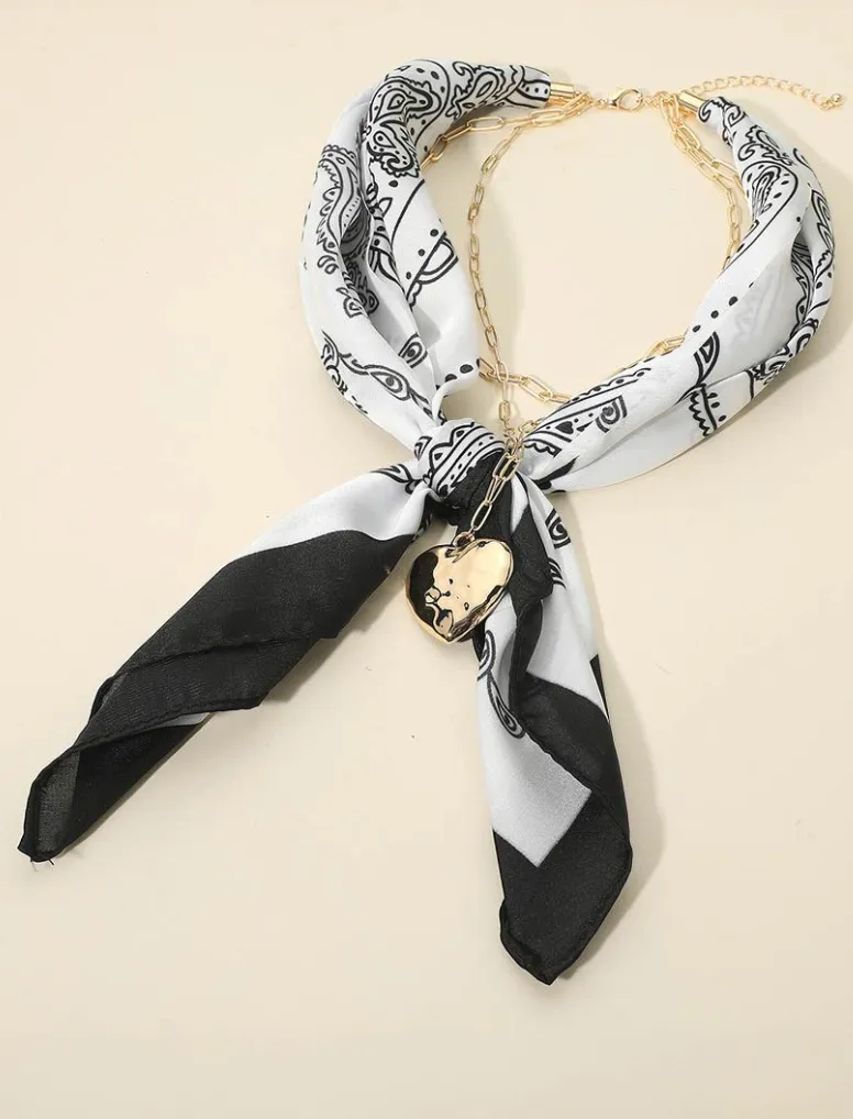 Layered Chain Scarf Necklace