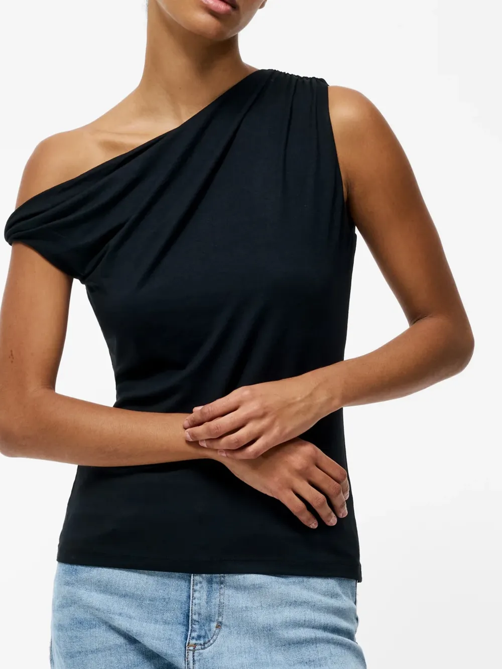 Designer One-Shoulder Cropped Top
