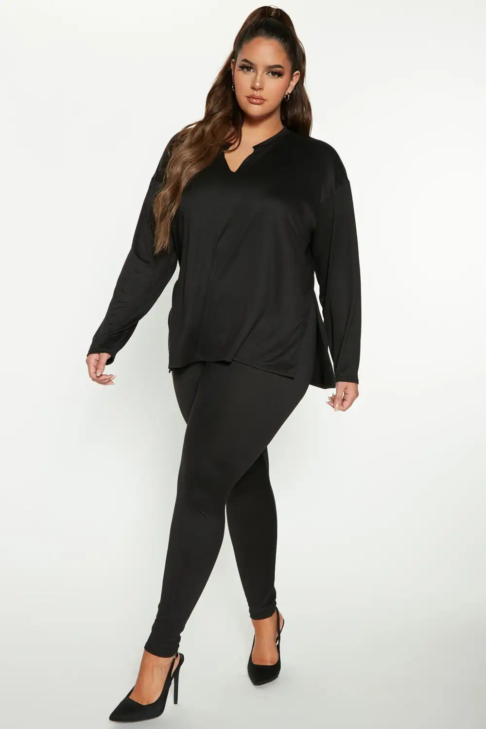 Lets Chill Together Legging Set - Black