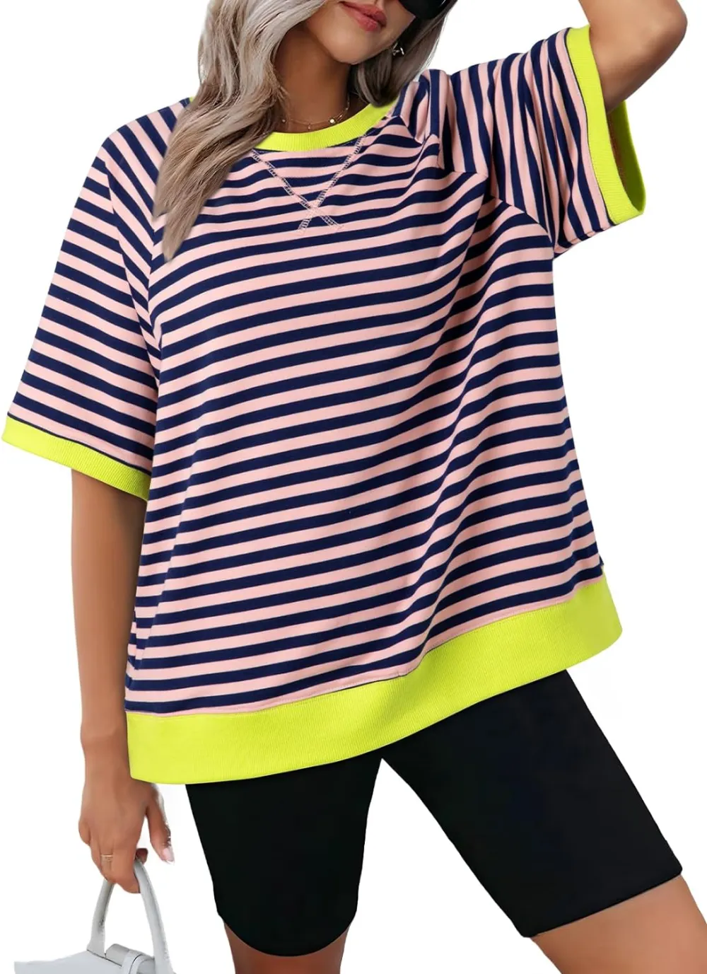 Women's Oversized Striped T Shirts (Buy 2 Free Shipping)