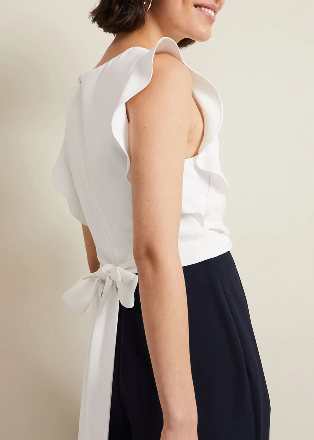 Classic Feminine Ruffle V-Neck Bodysuit