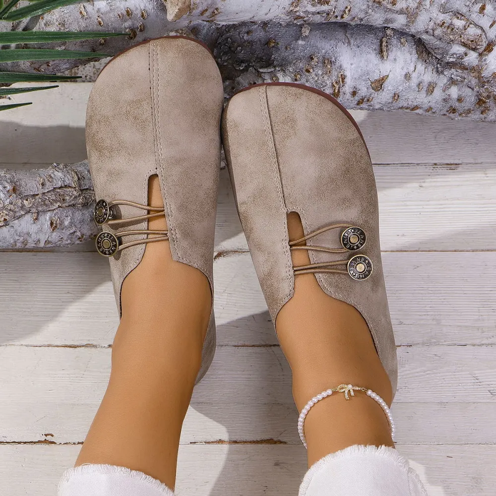 New Casual Slip-On Flats for Women Round Toe Low Cut