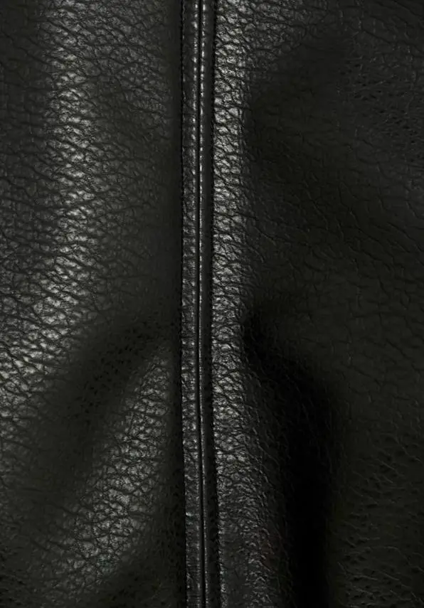 Men's Stylish Black Leather Jacket With Hood