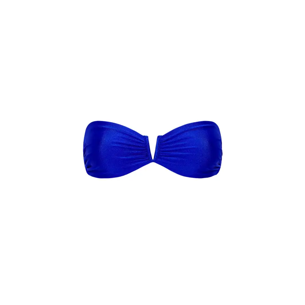 Floral Strapless Bow Front Bikini Top