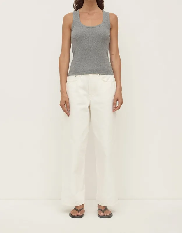 Vintage White Relaxed Boyfriend Jeans