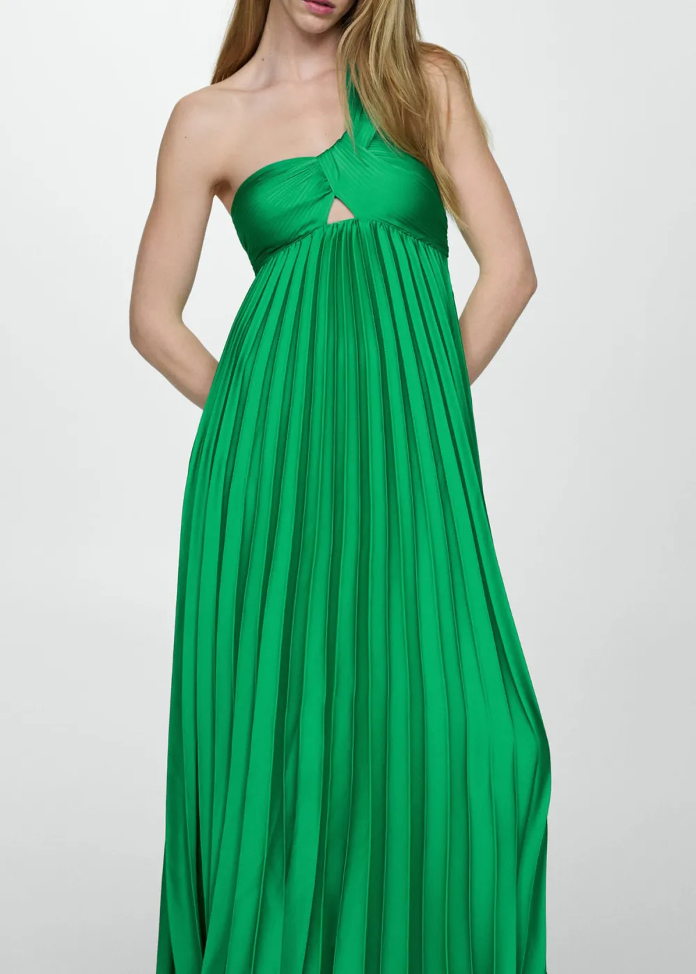 Asymmetrical pleated dress