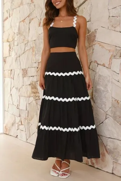 Contrast Cami Maxi Set