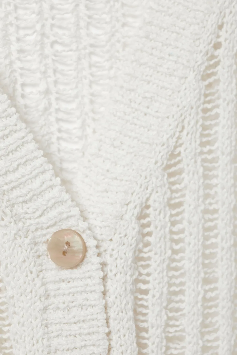 Hollow V-Neck Long Cardigan