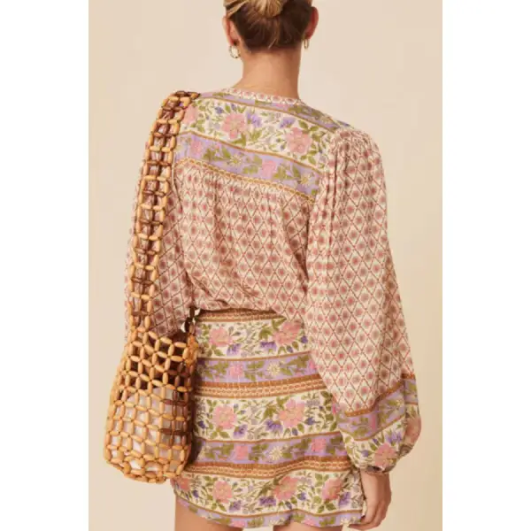 Modern Button Up Print Button Up Shirt