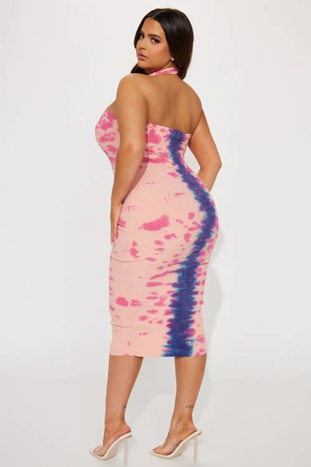 Cindy Tie Dye Maxi Dress - Pink/combo