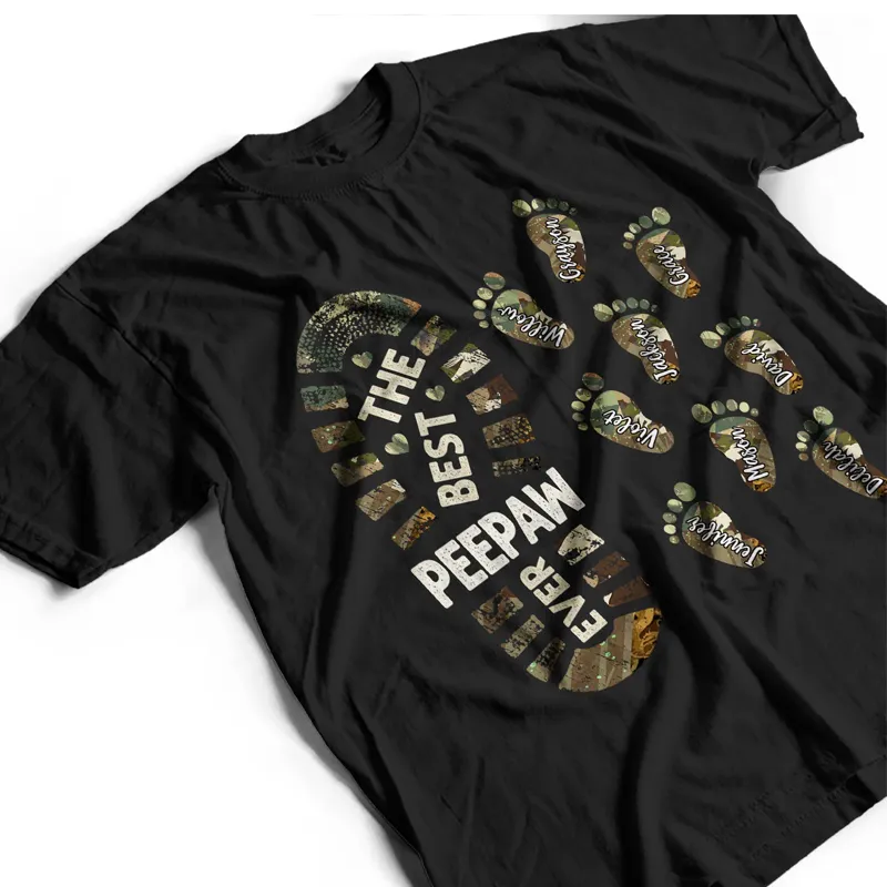 Personalized Footprint Family Name T-shirt