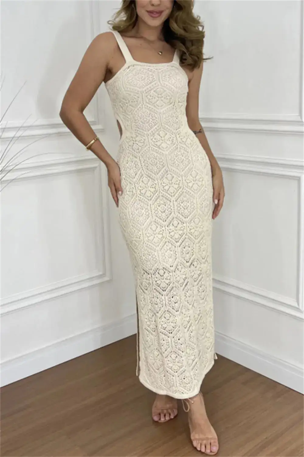 Relaxed Soft Maxi Cutout Dress