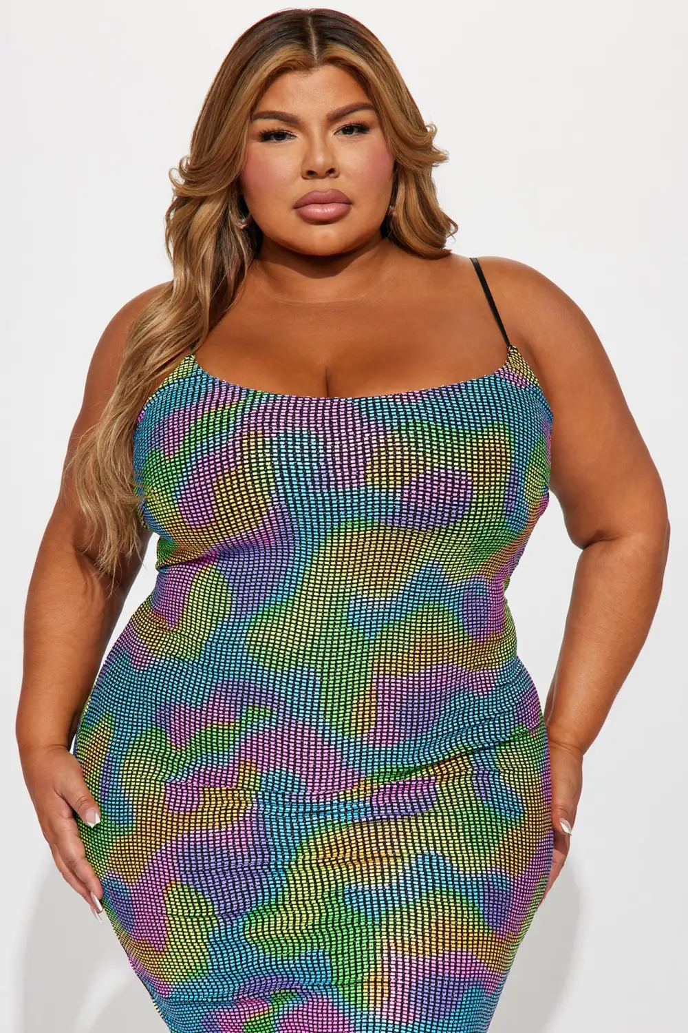 Stay Trippy Midi Dress - Multi Color