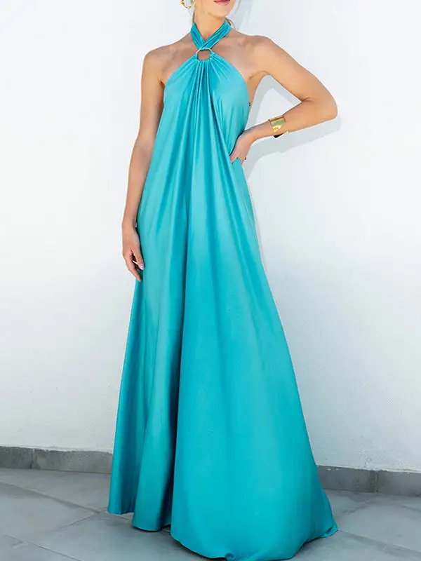 Backless Neck Maxi Dress