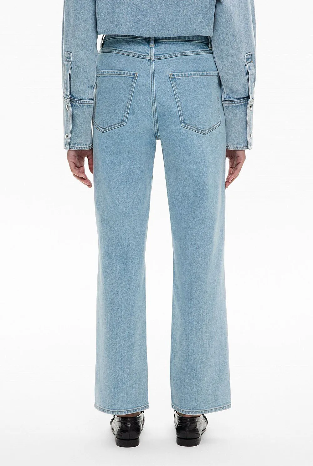 Black Straight-Leg Jeans