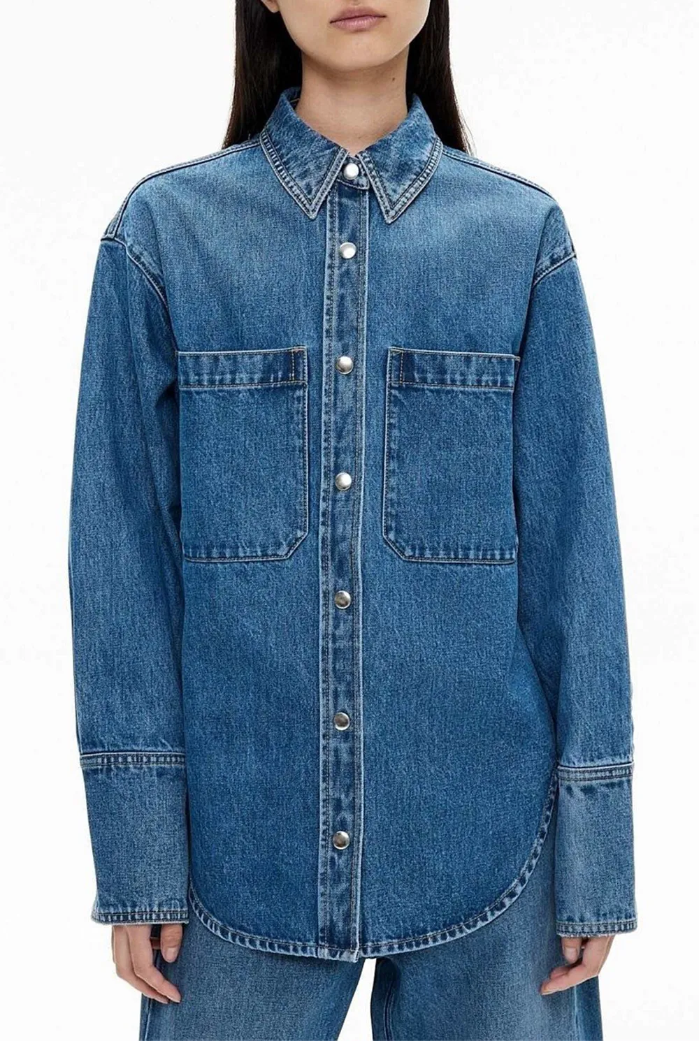 Light-Colored Denim Casual Shirt