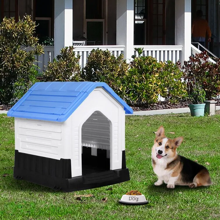 Heino Outdoor Plastic Dog House Up To 30Lb Pet Puppy