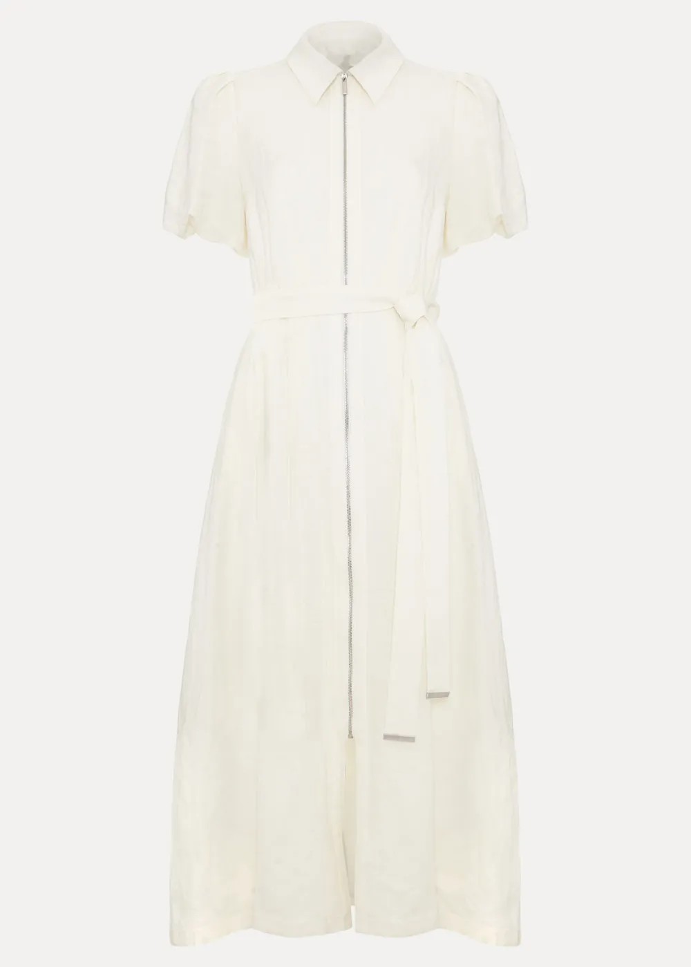 Simple Solid Color Linen Breathable Short-Sleeved Dress