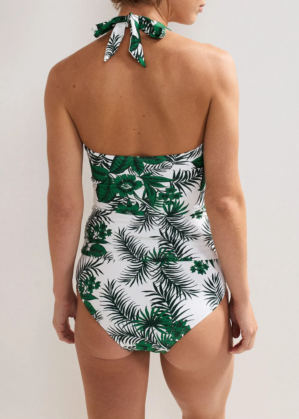 Casual Plant-Printed Tankini Bottoms