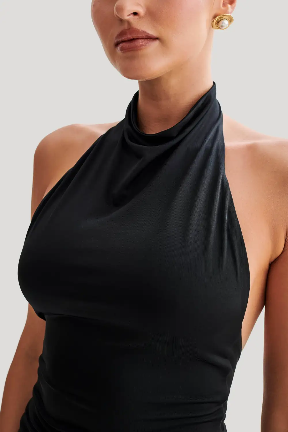 Slinky Halter Mini Dress