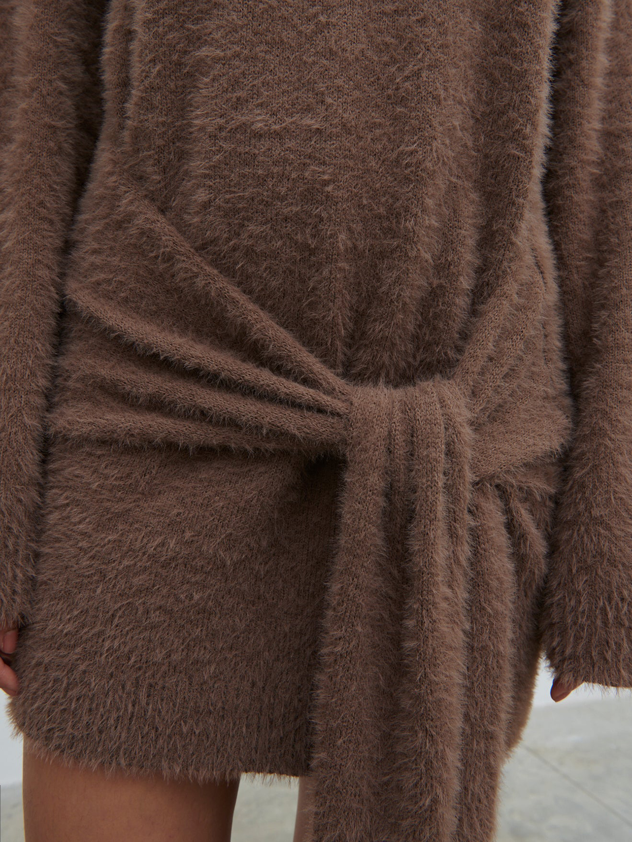 Sash Knit Mini Dress
