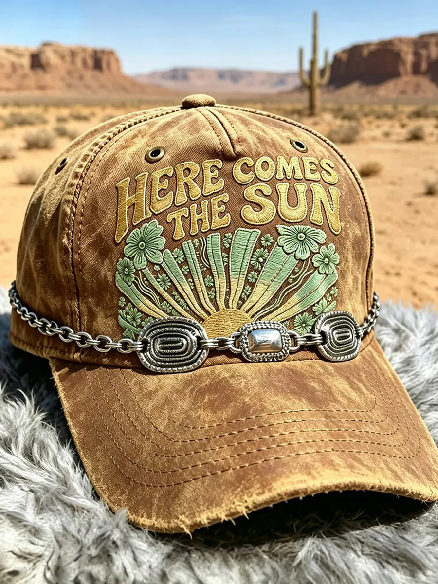 Vintage Western Cowboy Baseball Cap (Necklace Not Included)