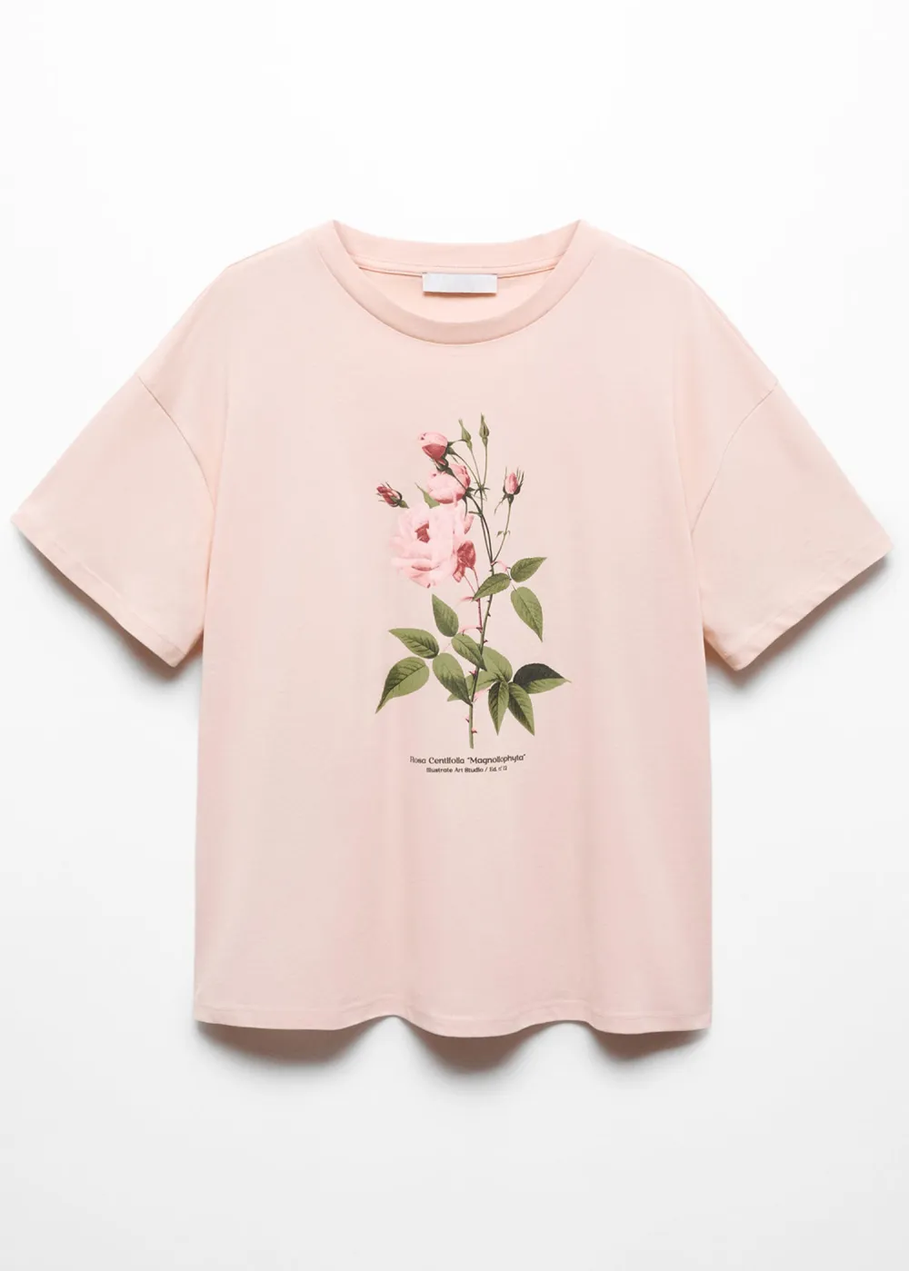 Printed cotton-blend t-shirt