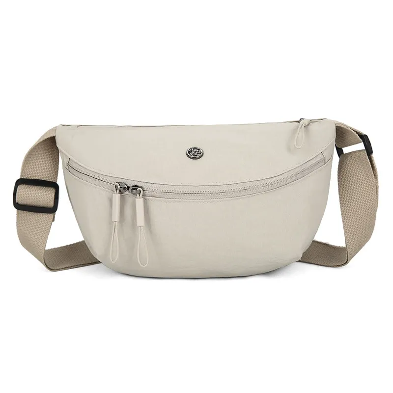 Minimalist half moon shaped crossbody bag