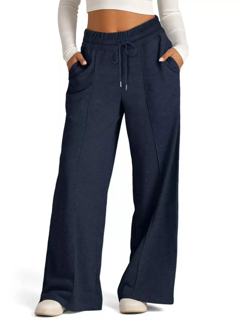 Easygoing Wide Leg Drawstring Pants