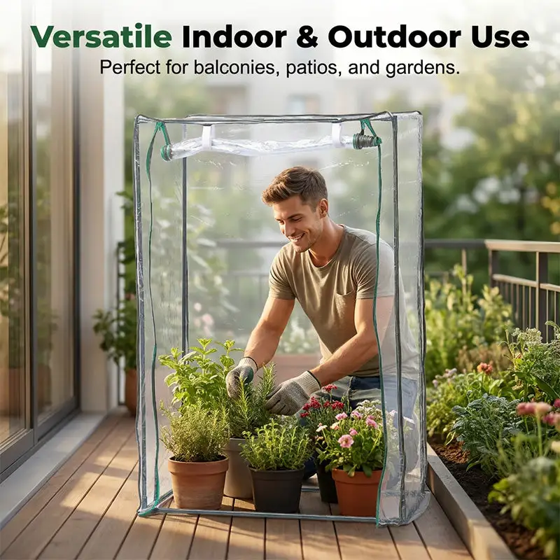 🥳2026 HOT SALE🥳💞50K+ SOLD! ❄️🌿 All-Weather Plant Cover – clear PVC lets sunlight in, keeps frost out. Grow herbs & veggies all year round. Indoor & outdoor use!