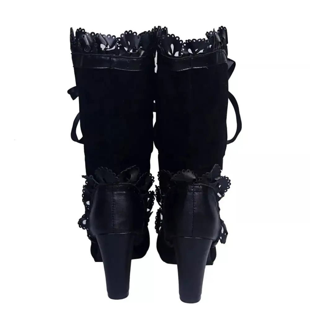 Modern Lace-Up Block Heel Boots