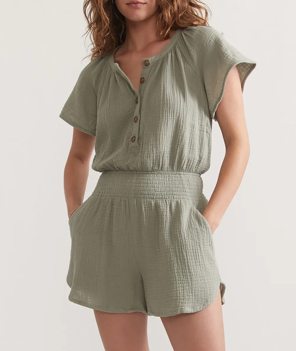 Bella Double Cloth Romper