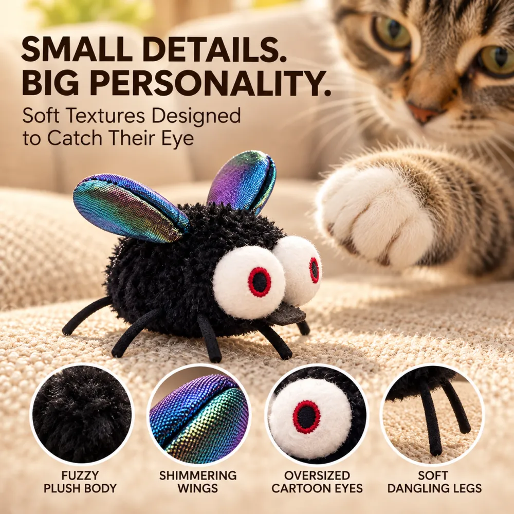 Pet Gravity Simulated Insect Cat Toy Self-Play Electric Teasing Plush Cat Toy